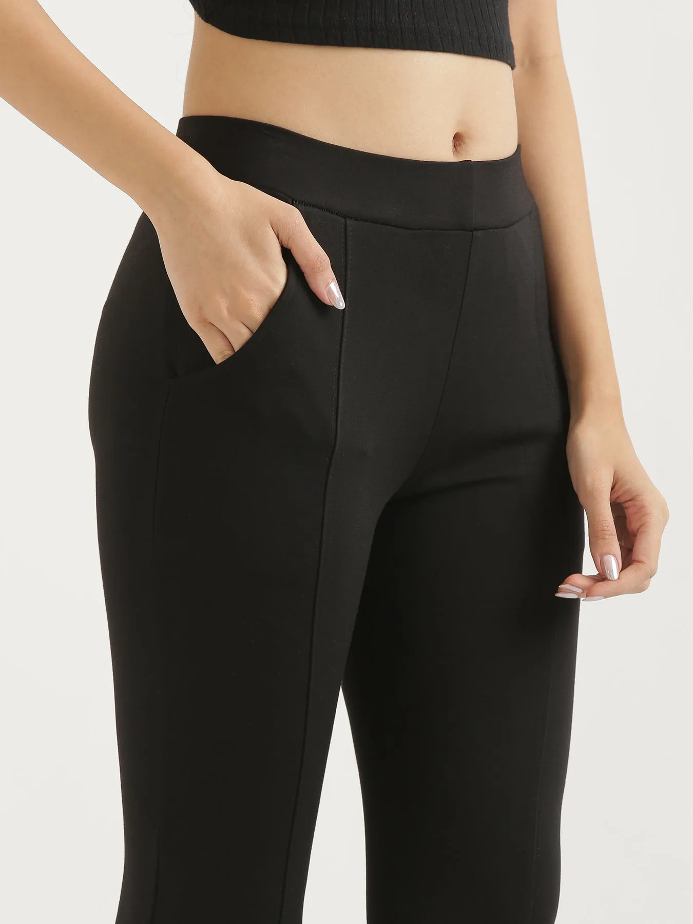 Black 4-Way Stretchable Pants