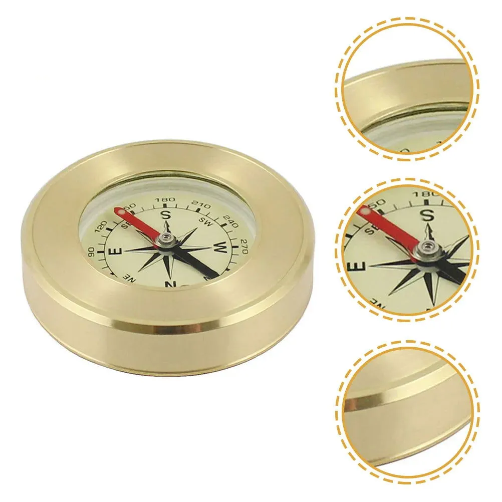 Compass Hiking Gear Geology Mountaineering Pocket Mini Brass Navigation Acrylic Travel