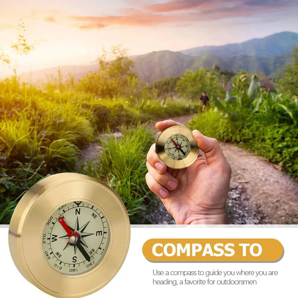 Compass Hiking Gear Geology Mountaineering Pocket Mini Brass Navigation Acrylic Travel