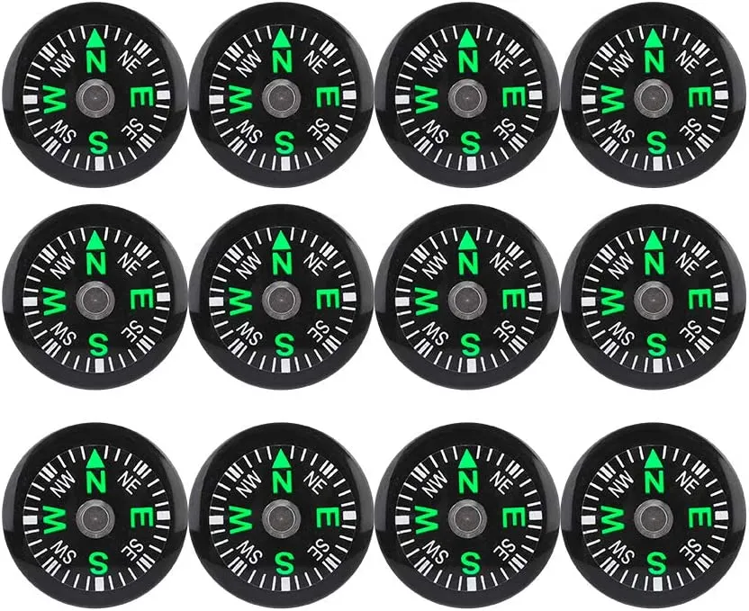 Compass, Mini Pocket Dial Survival Compass Button