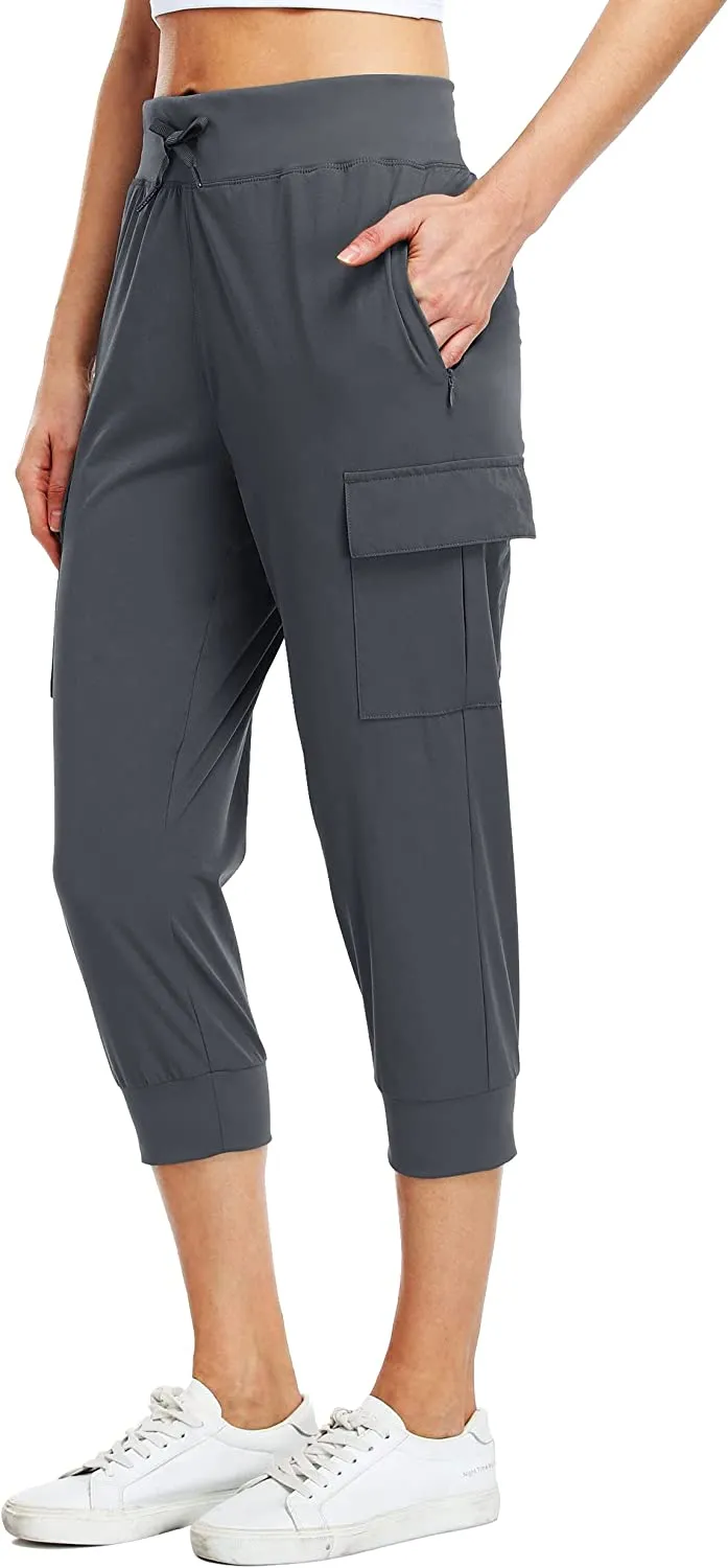 FashionSierra - Cargo Hiking Capris Pants Quick Dry Lightweight Outdoor