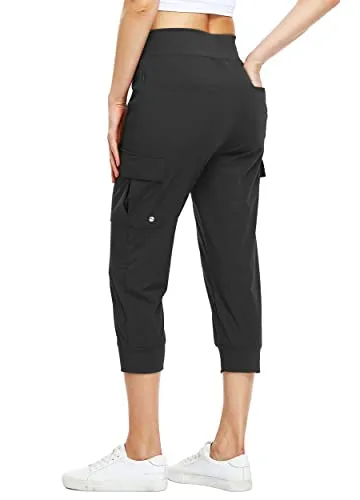 FashionSierra - Cargo Hiking Capris Pants Quick Dry Lightweight Outdoor