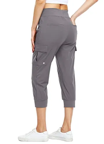 FashionSierra - Cargo Hiking Capris Pants Quick Dry Lightweight Outdoor