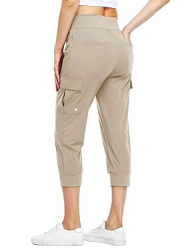 FashionSierra - Cargo Hiking Capris Pants Quick Dry Lightweight Outdoor