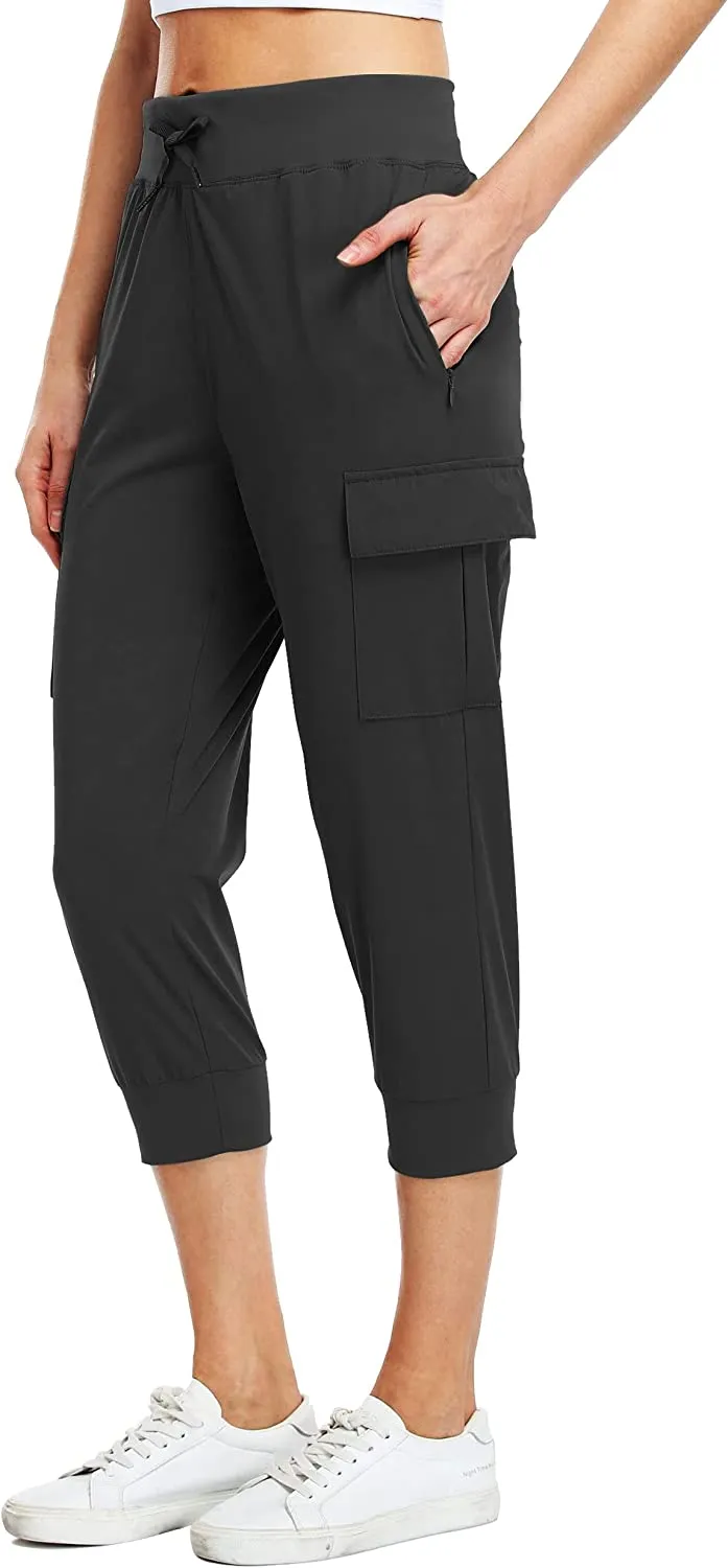 FashionSierra - Cargo Hiking Capris Pants Quick Dry Lightweight Outdoor