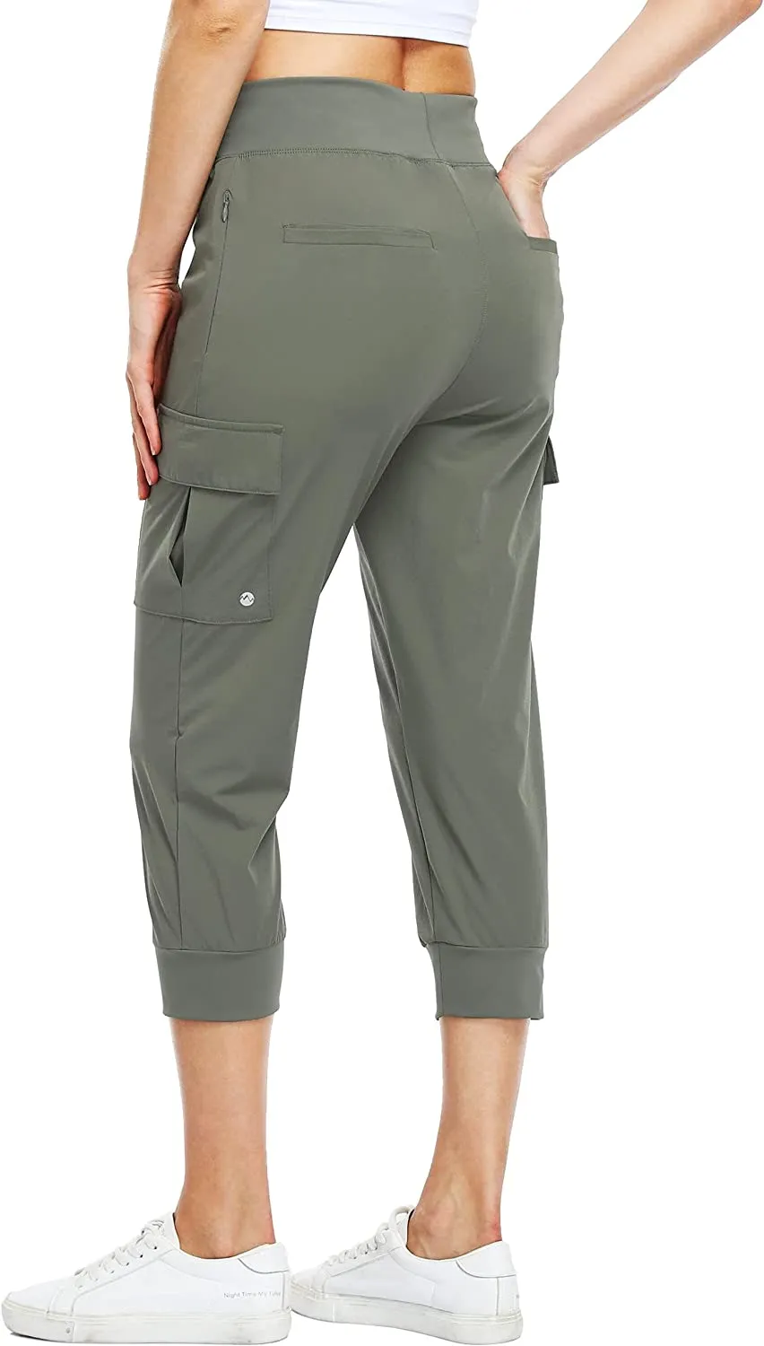 FashionSierra - Cargo Hiking Capris Pants Quick Dry Lightweight Outdoor