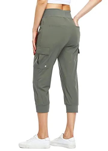 FashionSierra - Cargo Hiking Capris Pants Quick Dry Lightweight Outdoor