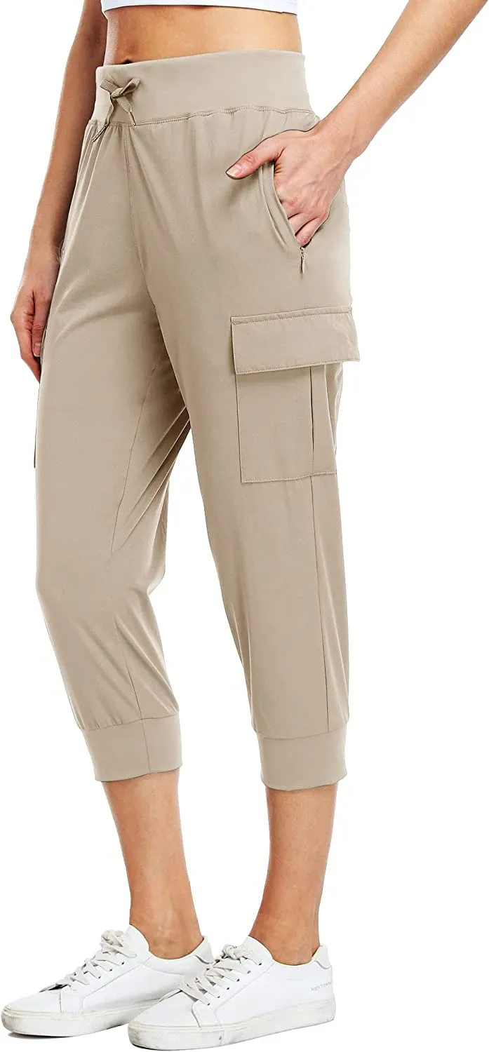 FashionSierra - Cargo Hiking Capris Pants Quick Dry Lightweight Outdoor