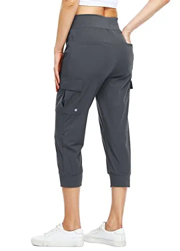 FashionSierra - Cargo Hiking Capris Pants Quick Dry Lightweight Outdoor