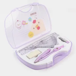 Geometry Set With Box-Purple
