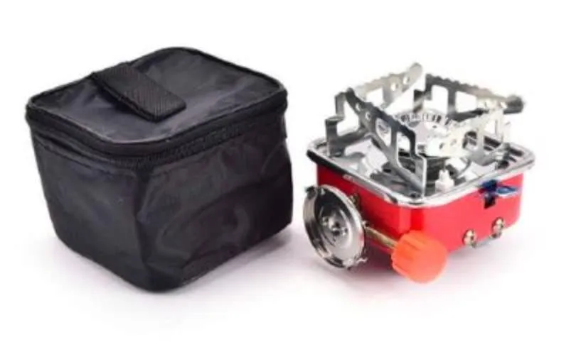 K Kudos Enterprise Themodernkart camping stove | Portable Gas Stove And Picnic Butane Gas Burner For Outdoor Camping, Hiking, Mini gas stove,Stainless Steel body, Folding Furnace, Camping Equipment, Gastove With Pouch