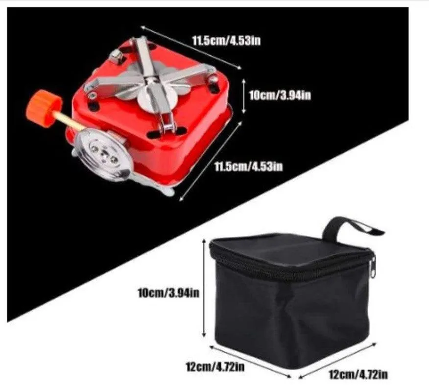 K Kudos Enterprise Themodernkart camping stove | Portable Gas Stove And Picnic Butane Gas Burner For Outdoor Camping, Hiking, Mini gas stove,Stainless Steel body, Folding Furnace, Camping Equipment, Gastove With Pouch