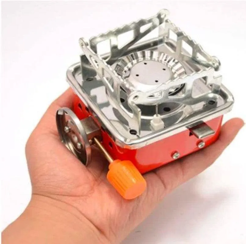 K Kudos Enterprise Themodernkart camping stove | Portable Gas Stove And Picnic Butane Gas Burner For Outdoor Camping, Hiking, Mini gas stove,Stainless Steel body, Folding Furnace, Camping Equipment, Gastove With Pouch