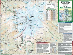 Mt Baker Climbing Map 13X