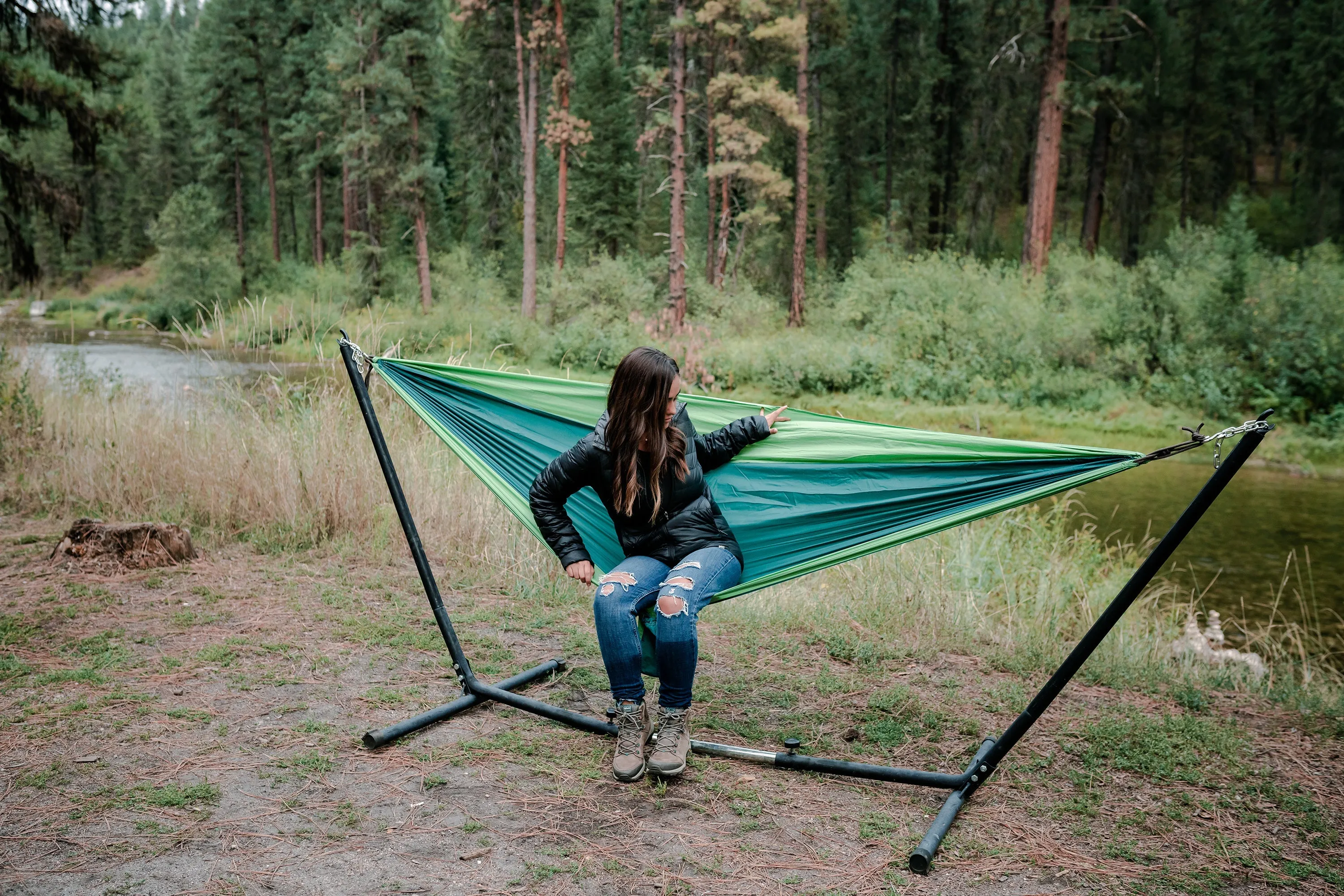 Newport Packable  Nylon Hammock - Teal