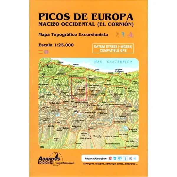 Picos de Europa Map - Western Massif