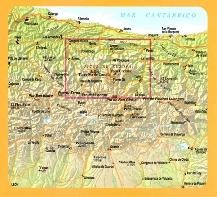 Picos de Europa National Park Map