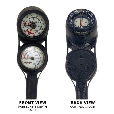Promate Mini Pressure & Depth Gauge with Compass Gauge Console, Dual Dial - MG040