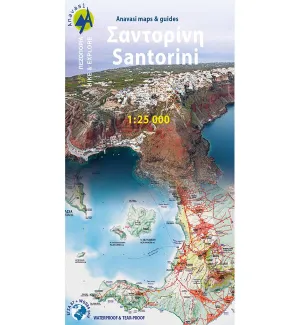 Santorini and Thirasia Walking Map [10.24]