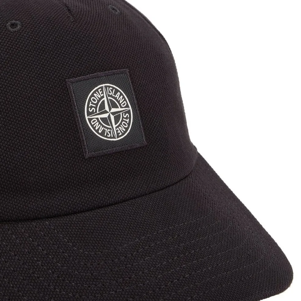 Stone Island Black Patch Logo Cap