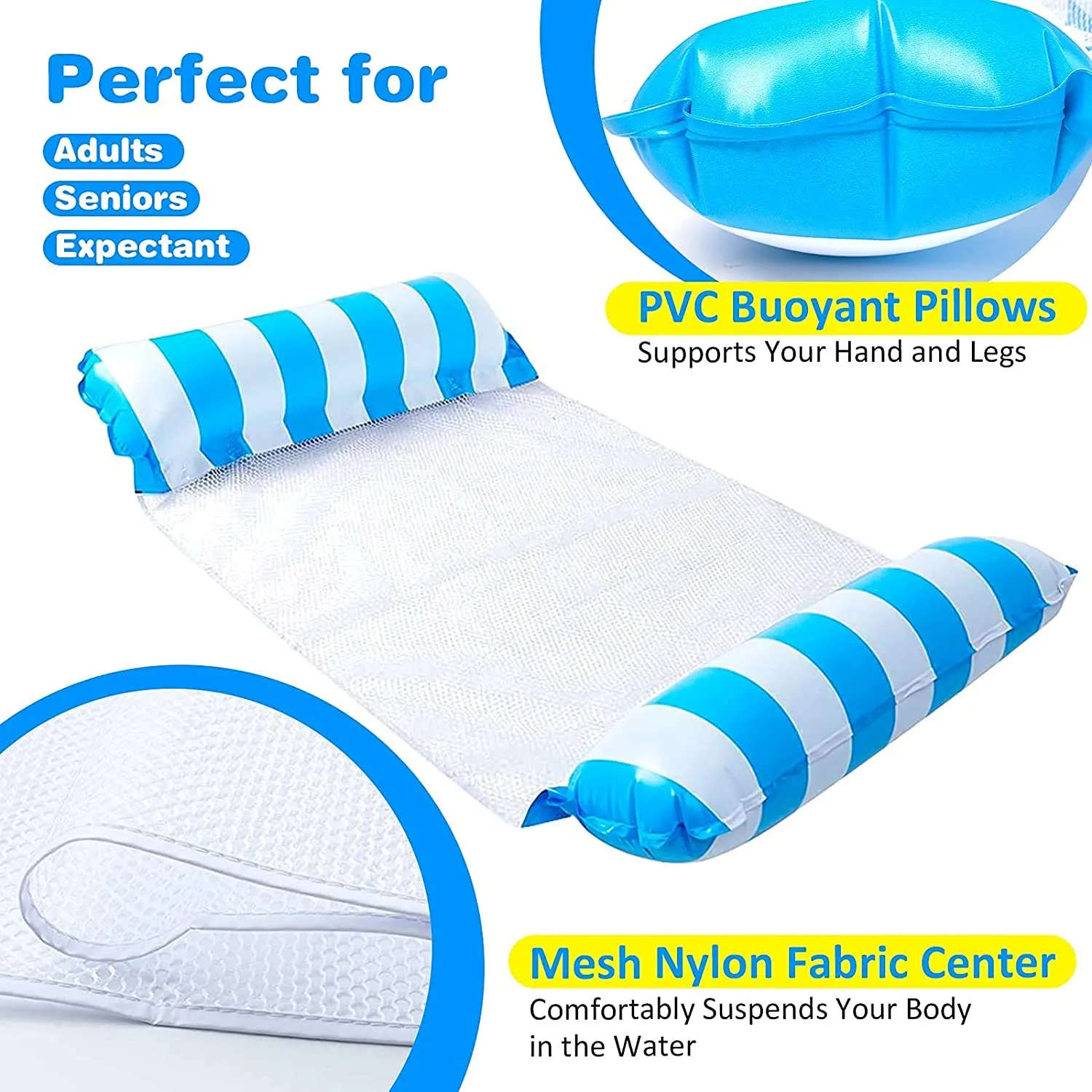Swimming Pool Float Water Hammock-Orange