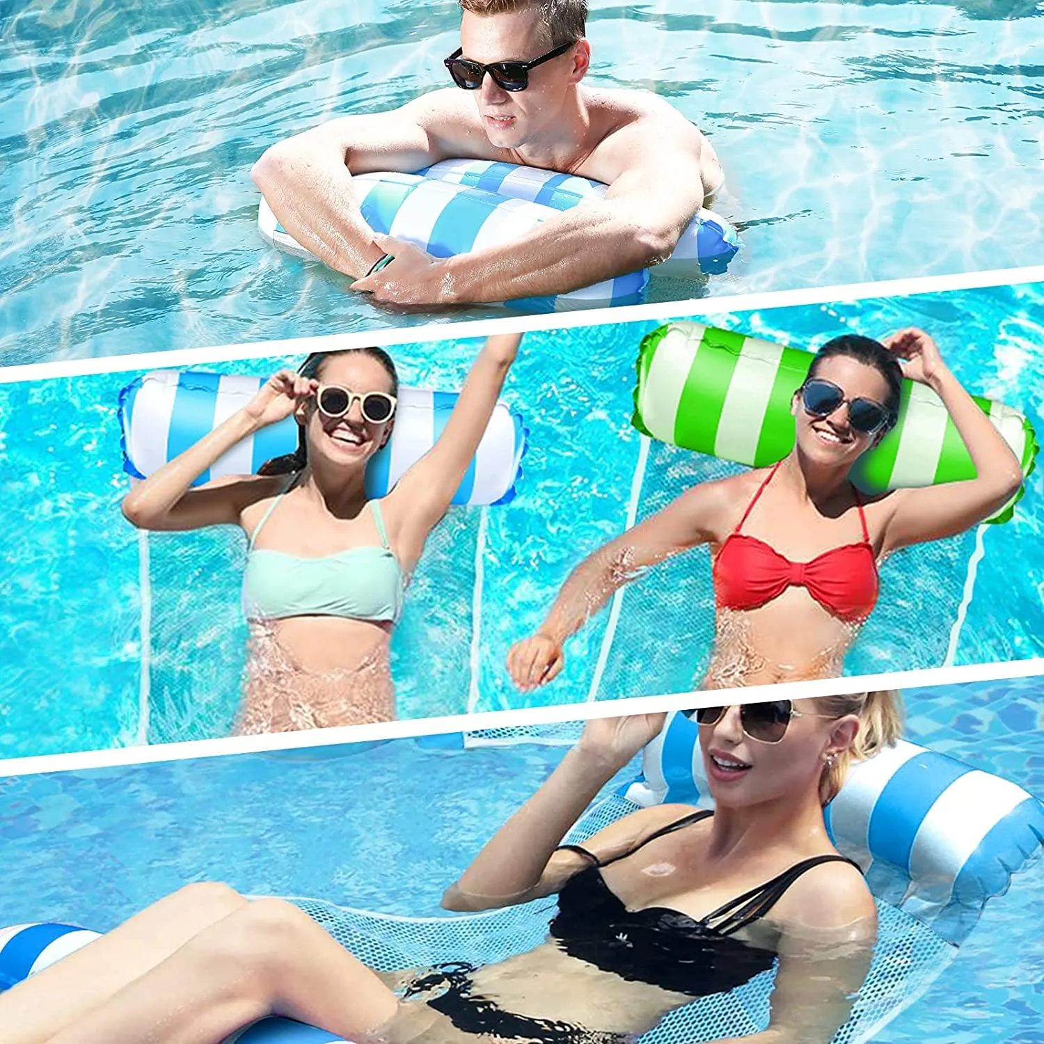 Swimming Pool Float Water Hammock-Orange