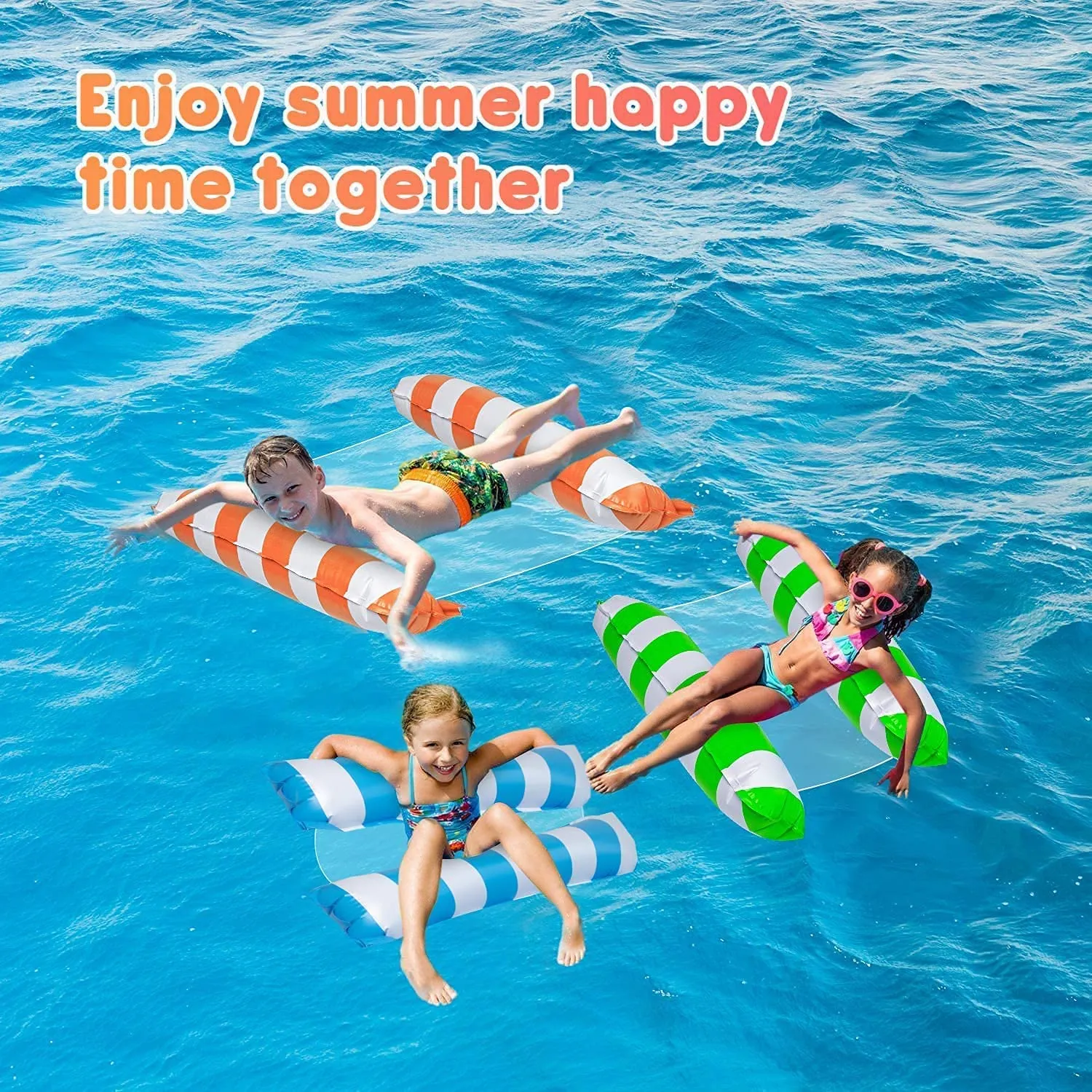 Swimming Pool Float Water Hammock-Orange