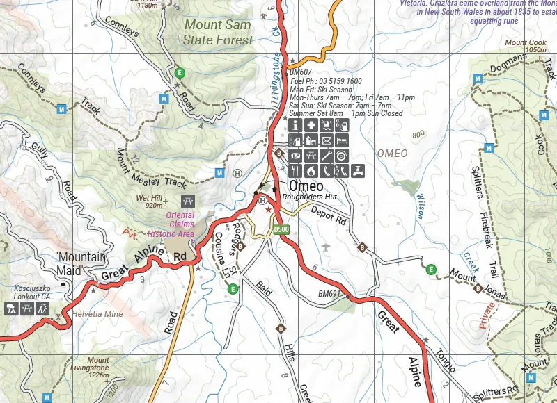 The Victorian High Country - North Eastern Map